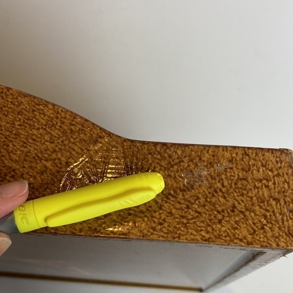 Annie Modica Signed Lobster Coral Stripe Decoupage Style Handle Tray Handmade - Picture 13 of 16